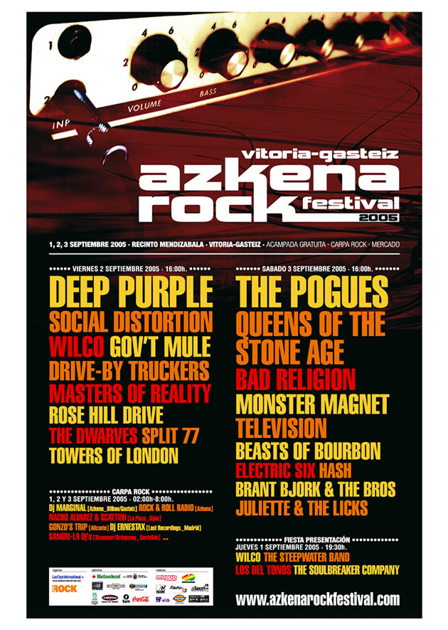 azkena rock festival cartel 2005 music spain