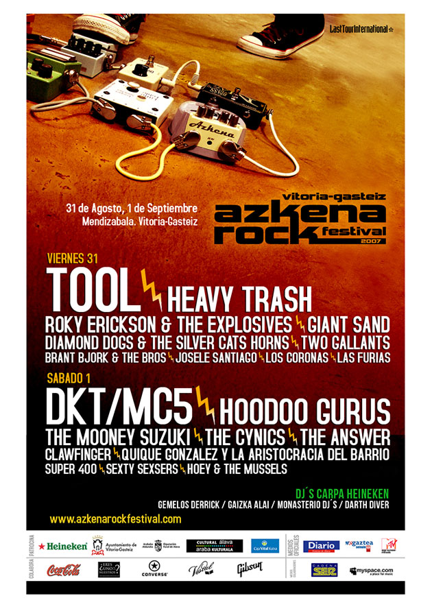 azkena rock festival cartel 2007 music spain