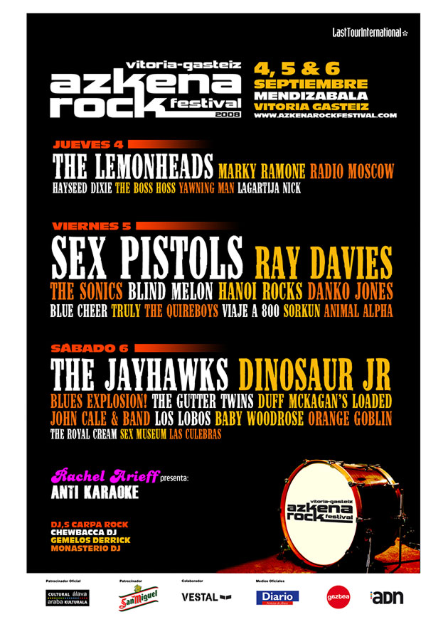 azkena rock festival cartel 2008 music spain