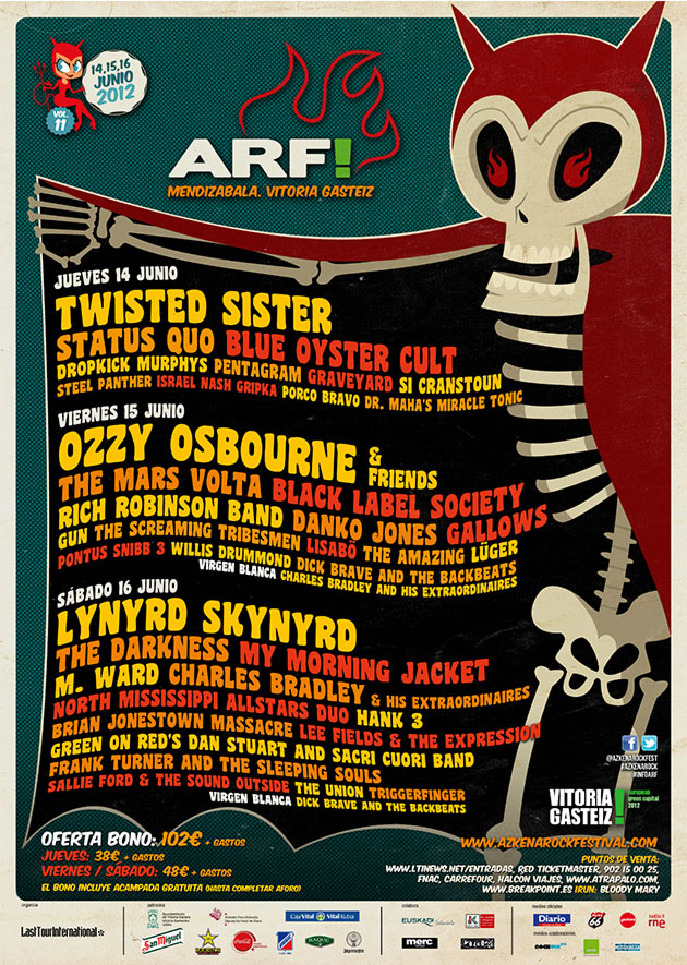 azkena rock festival cartel 2012 music spain