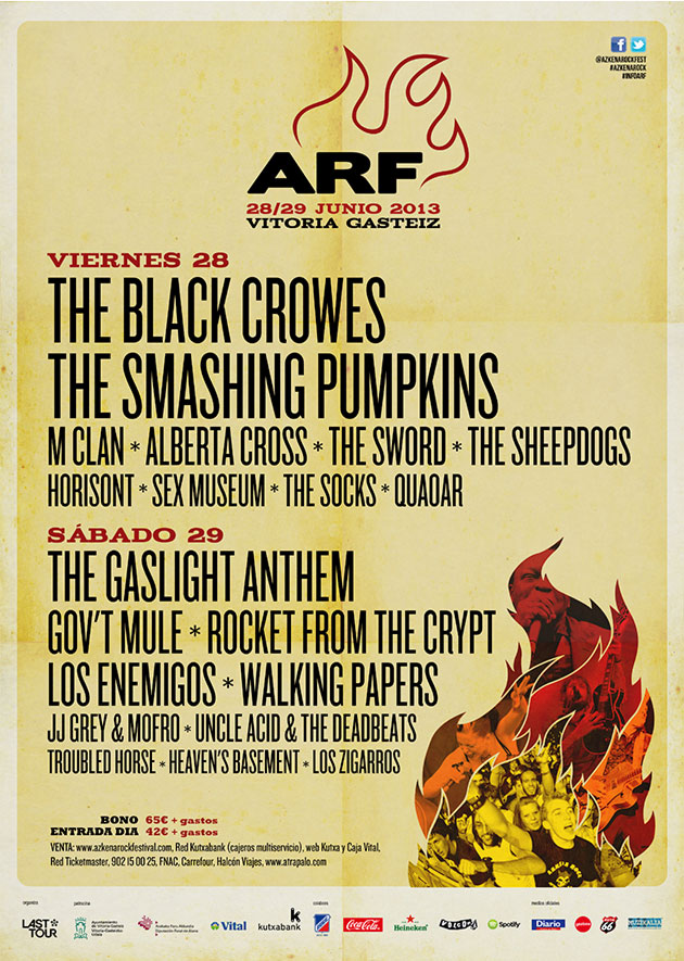 azkena rock festival cartel 2013 music spain